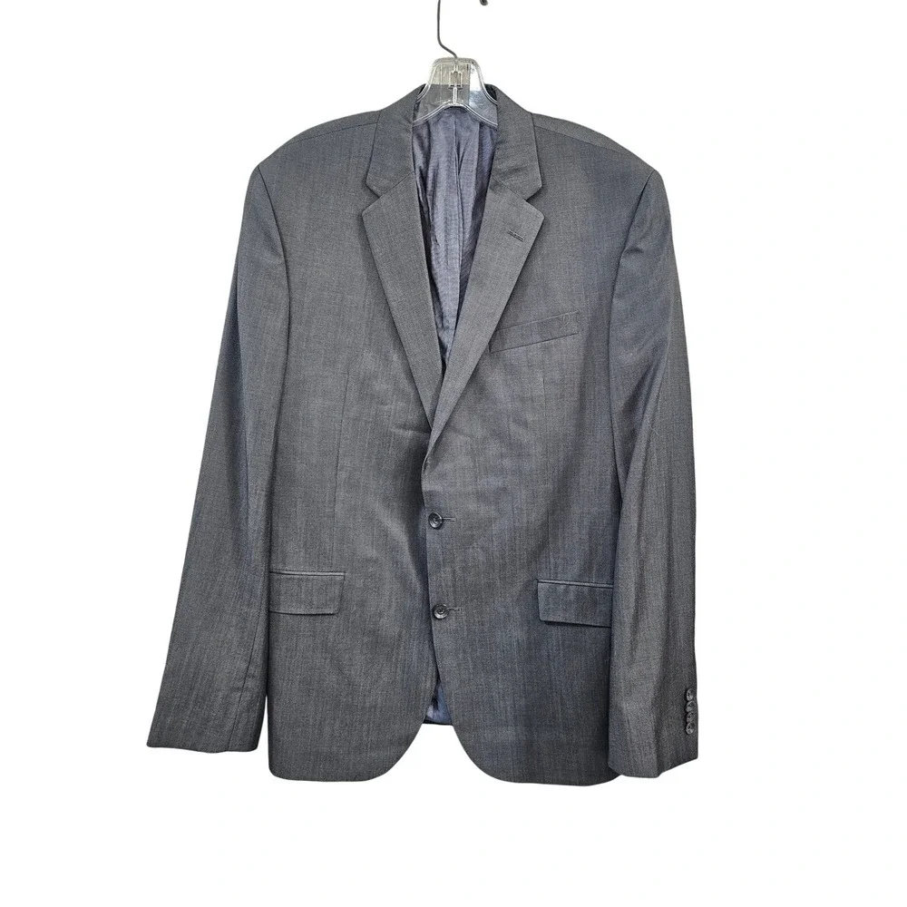 Jack Victor Men's Wool Suit Jacket Blazer Ford SPJ Size 44L Grey Zignone‎ Fabric